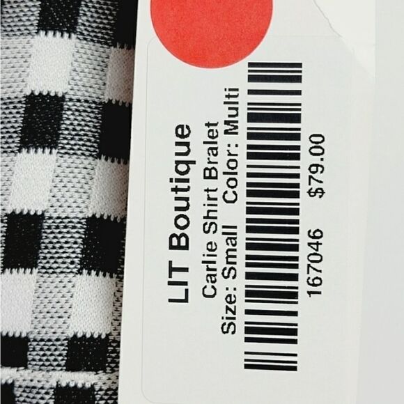 MINKPINK Carlie Brallete Twisted Front Top Plaid NWT Small - Picture 7 of 7